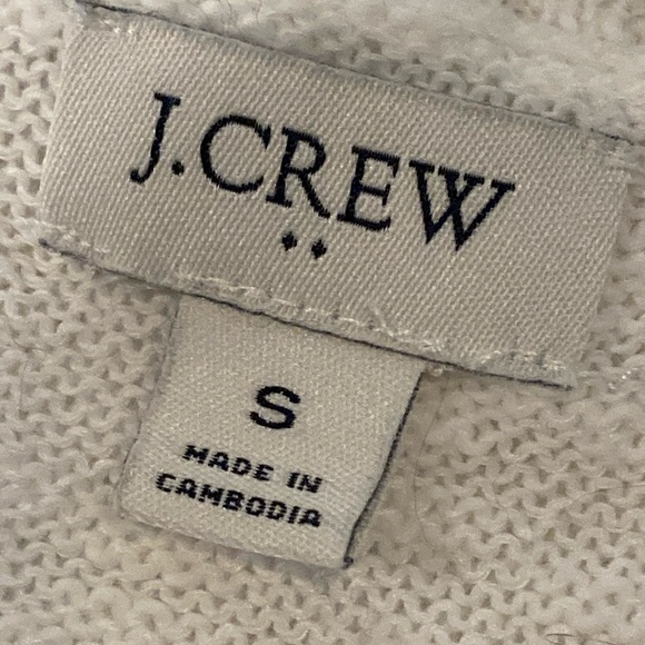 J Crew Factory white crewneck sweater, size small - Picture 2 of 8